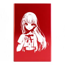 Animation Anime Derivatives Black Red Thin Slim Cigarette Case For Women Metal Aluminum Alloy Sliding Cigarette Box Man Custom