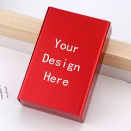 Animation Anime Derivatives Black Red Thin Slim Cigarette Case For Women Metal Aluminum Alloy Sliding Cigarette Box Man Custom