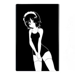 Animation Anime Derivatives Black Red Thin Slim Cigarette Case For Women Metal Aluminum Alloy Sliding Cigarette Box Man Custom