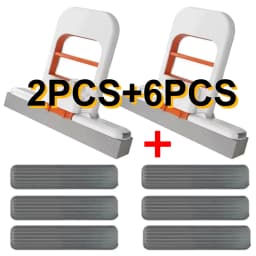2/8PCS Mop Sponge Sets Self Squeezing Mini Handheld Sponge Mop Foldable Desktop Cleaning Tool for Bathroom Kitchen Glass