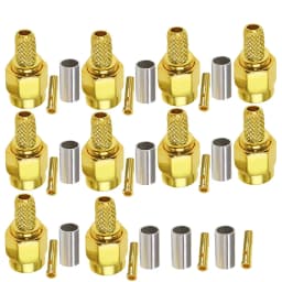 10pcs SMA Male Plug SMA Female RP SMA Male Female Connector Crimp for RG58 LMR195 RG142 RG400