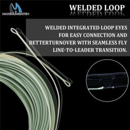 Maximumcatch Outbound Short Fly Fishing Line 6-10wt 100FT Weight Forward Saltwater Fly Line With 2 Welded Loops