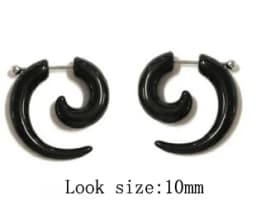 Showlove-2pcs Acrylic Fake Cheater Twist Spiral Ear Taper Gauges Expander Earring plug Body piercing jewelry
