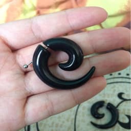 Showlove-2pcs Acrylic Fake Cheater Twist Spiral Ear Taper Gauges Expander Earring plug Body piercing jewelry