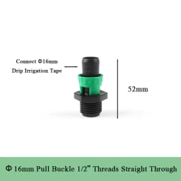 5-15pcs 16mm Drip Tape Valve Micro Irrigation Watering Save Labyrinth Type Joints Valve Connect to 16mm Drip Tape Hose