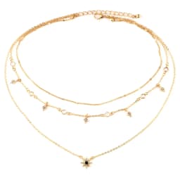Bls-miracle Boho Crystal Pendant Necklace Fashion Multilayer Star Necklaces Statement Deck Chain For Women Jewelry Gift NX-53
