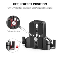 SmallRig Camera Base Plate With Dual 15mm Rod Rail Clamp for Sony FS7 A7 Series for Canon C100 C300 C500 for Panasonic GH5 1674