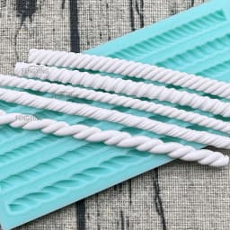 Pearl Rope Wave Flower Gemstone Shape Cake Side Lace Silicone Sugarcraft Mold Fondant Cake Decorating Tools