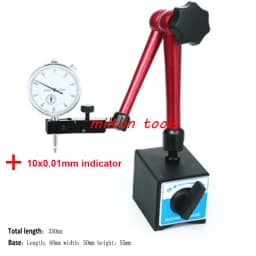 Hot 0-10mm Dial Indicator Universal Magnetic Stand Base Holder 0.8mm Dial Test Comparator For Equipment Calibration