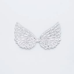 20Pcs Double Sided Gold and Silver Cloth Angel Wing Appliques Patches for DIY Crafts Bow Hairpin Decor Boutique Accessories