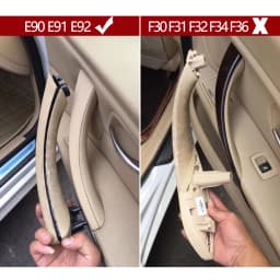 Left Right Interior Door Pull Handle with Cover Trim For BMW 3 Series E90 E91 E92 316 318 320 325 328i
