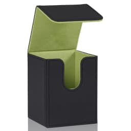 Card Deck Box,Card Storage Box holds 100+ Single Sleeved Cards, PU Leather Magnetic Closure for Magic cards TCG cards