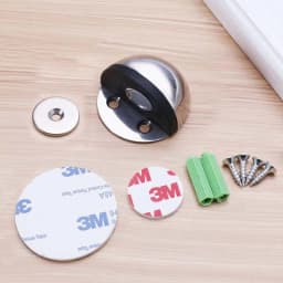 Stainless Steel Magnetic Dual Door Stopper Nail-free Door Catch Wall Protector Bumper Wedge Stop Floor Holder Of Door Stop