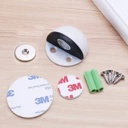 Stainless Steel Magnetic Dual Door Stopper Nail-free Door Catch Wall Protector Bumper Wedge Stop Floor Holder Of Door Stop
