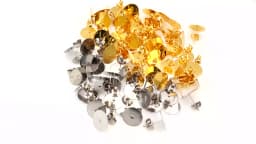 50-100pcs/lot Gold Stainless Steel Earring Studs Blank Post Base Pins With Earring Plug Findings Ear Back For DIY Jewelry Making