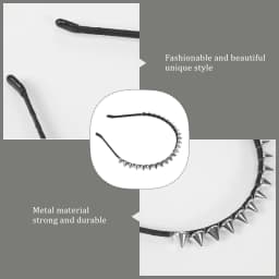 Silver Metal Stud Rivet Spike Headband Hair Head Band Aliceband Punk Girl