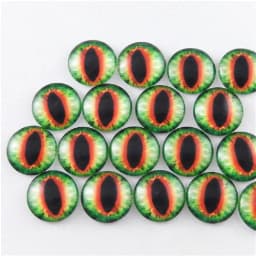 10-50PCS Glass Eyes Cabochons Round 6MM-30MM Round Dome Dragon Eye Dragon Cat Eye Toys DIY Jewelry Accessory MIX Pupil Eye Cameo