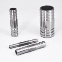 6 8 10 12 13 14 15 16 17 18 19 20 21 22 24 25 -76 mm Hose Barb Equal Straight Nipple Connector 304 Stainless Steel Pipe Fitting