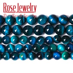 Natural Stone AAAAA Quality Blue Tiger Eye Agates Round Loose Beads 15" 4 6 8 10 12 14 MM Pick Size For Jewelry Making