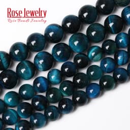 Natural Stone AAAAA Quality Blue Tiger Eye Agates Round Loose Beads 15" 4 6 8 10 12 14 MM Pick Size For Jewelry Making