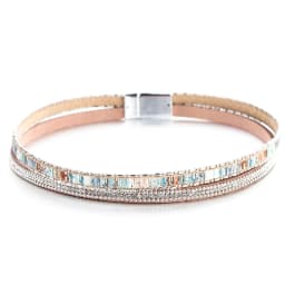ALLYES Women Leather Bracelet Czech Crystal Vintage Boho Multiple Layered Bohemian Double Wrap Bracelet Men Femme Jewelry Gifts