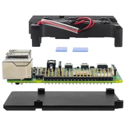 Raspberry Pi 4 Model B 3B+ 3B Aluminum Case Dual Fan Metal Shell Optional Fan Heat Sinks Passive Cooling for Raspberry Pi 4 3