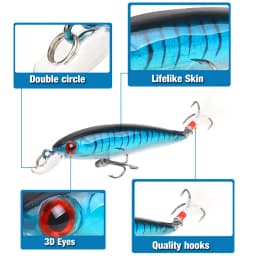 10 Colors Minnow Fishing Lure 90mm 7g Aritificial Japan Wobblers Crankbait Hard Bait Feather Tail Plastic Baits Pesca Isca