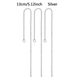10PCS/lot Stainless Steel Threader Chain Earrings Findings For Jewelry DIY Making Drop Earrings Tassel Chain Accessories