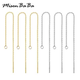 10PCS/lot Stainless Steel Threader Chain Earrings Findings For Jewelry DIY Making Drop Earrings Tassel Chain Accessories