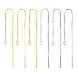 10PCS/lot Stainless Steel Threader Chain Earrings Findings For Jewelry DIY Making Drop Earrings Tassel Chain Accessories