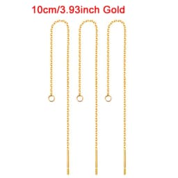 10PCS/lot Stainless Steel Threader Chain Earrings Findings For Jewelry DIY Making Drop Earrings Tassel Chain Accessories