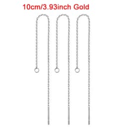 10PCS/lot Stainless Steel Threader Chain Earrings Findings For Jewelry DIY Making Drop Earrings Tassel Chain Accessories