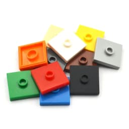 50pcs DIY Building Blocks Convex Seat Bricks 2x2 Dots Educational Plastic Toys for Children Compatible Brands Kids Gifts 87580