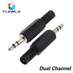 5PCS 3.5mm 1/8 "Single/Double Channel Stereo Plug Welding Type Audio Male Plug 3.5 Socket 2,3,4Section adapter connectors