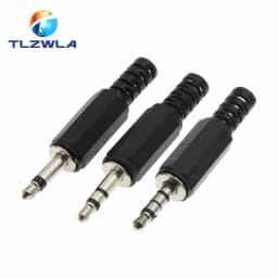 5PCS 3.5mm 1/8 "Single/Double Channel Stereo Plug Welding Type Audio Male Plug 3.5 Socket 2,3,4Section adapter connectors