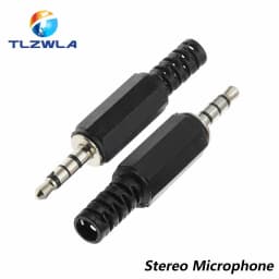 5PCS 3.5mm 1/8 "Single/Double Channel Stereo Plug Welding Type Audio Male Plug 3.5 Socket 2,3,4Section adapter connectors