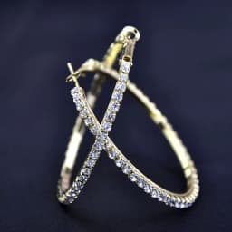 Raexrage 30-100mm Fashion Hoops Earrings With Rhinestone Circle Crystal Earrings Big Basketball Wives CZ Hiphop Earrings Women