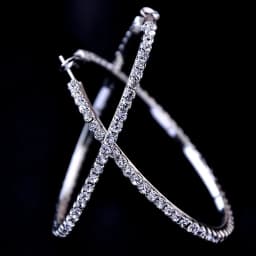Raexrage 30-100mm Fashion Hoops Earrings With Rhinestone Circle Crystal Earrings Big Basketball Wives CZ Hiphop Earrings Women