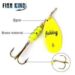 NGB Spinner Bait 3.9g 4.6g 7.4g 10.8g 15g Rotating Spinners Spoon Lures Pike Metal With Treble Hooks Fishing Lure