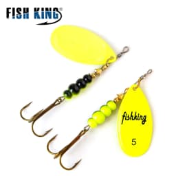 NGB Spinner Bait 3.9g 4.6g 7.4g 10.8g 15g Rotating Spinners Spoon Lures Pike Metal With Treble Hooks Fishing Lure