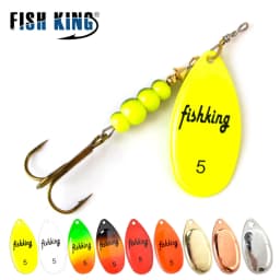 NGB Spinner Bait 3.9g 4.6g 7.4g 10.8g 15g Rotating Spinners Spoon Lures Pike Metal With Treble Hooks Fishing Lure