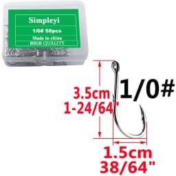 50pcs/Box Barbed High Carbon Steel Fishing Hooks Sea Worm Carp Single Circle Hook Set Fly Fishing Accessories Tackle Fishhook