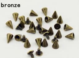 50sets 7*10mm Cone Colored Studs And Spikes For Clothes DIY Handcraft Garment Rivets For Leather Bag Shoes Tachuelas Ropa
