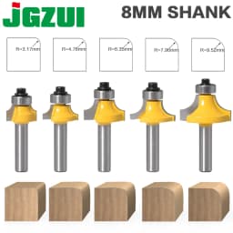 8mm Corner Round Over Router Bit with Bearing Milling Cutter for Wood Woodworking Tool Tungsten Carbide