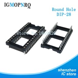 10PCS Round Hole IC socket Connector DIP 6 8 14 16 18 20 24 28 pin Sockets DIP6 DIP8 DIP14 DIP16 DIP18 DIP20 DIP28 pins