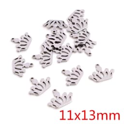 30pcs No Fade Charms 316 Stainless Steel Feather Moon Star Heart Bracelet Necklace Pendant Charms DIY Jewelry Making Findings