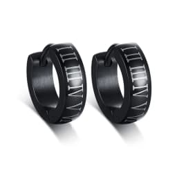 VNOX Cute Hoop Earrings for Men Punk Stainless Steel Huggie Small Earrings 4 Color