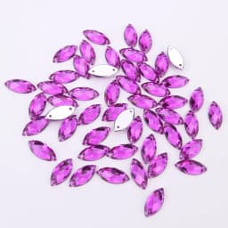 5*10mm/7*15mm/9*20mm Sewing Acrylic Rhinestone Horse Eye Flatback Transparent Crystal Beads For DIY Clothes 17 Colors Choose