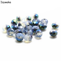 Isywaka New Design Colors 4*6mm 50pcs Rondelle Austria Faceted Crystal Glass Beads Loose Spacer Round Beads for Jewelry Making