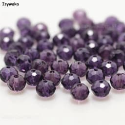 Isywaka New Design Colors 4*6mm 50pcs Rondelle Austria Faceted Crystal Glass Beads Loose Spacer Round Beads for Jewelry Making